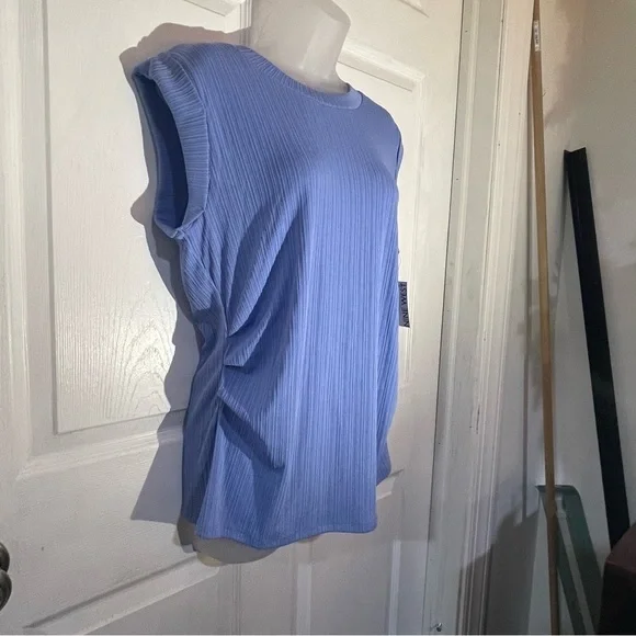 9West cornflower blue blouse, women's Large​​​​​​​ - Picture 2 of 12